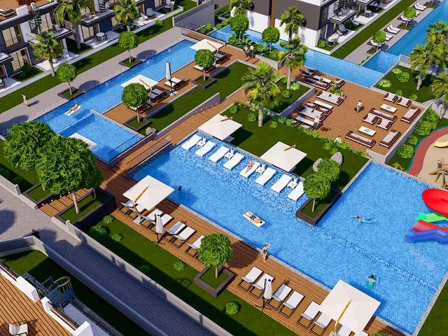 Penthouse zum Verkauf in Kyrenia: Ruhiges Wohnen mit Garten, Terrasse und Pool