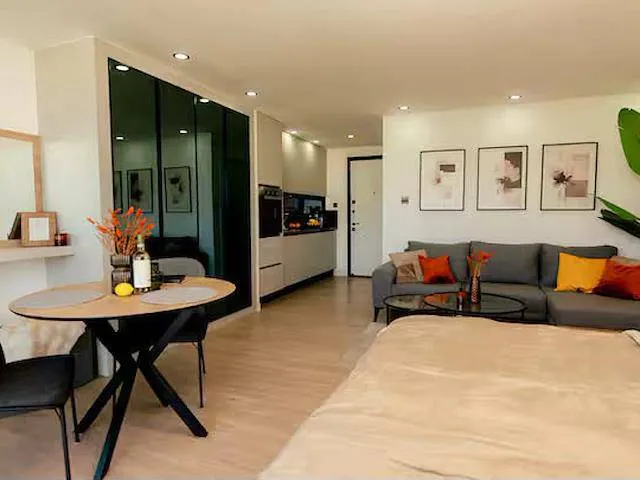 Apartment zum Verkauf in Kyrenia: Möbliertes Studio mit Terrasse und Gemeinschaftspool